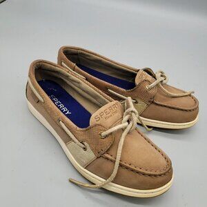 Sperry Shoes Women's Size 6 M Seacoast Silver Metallic Canvas Boat STS80327